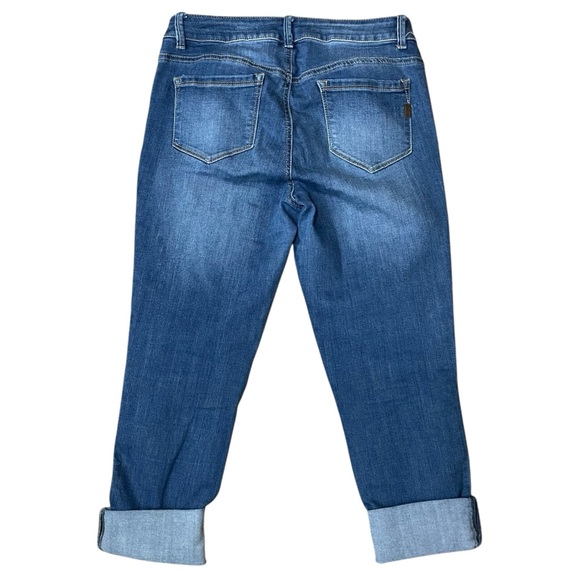 1822 Denim‎ Cropped Blue Boyfriend Jeans Rolled Hem Coastal Vacation Summer - Picture 2 of 8